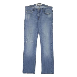 Pantalones de mezclilla informales VANS para hombre azul mezcla de algodón regular cremallera recta W32 L31 - Imagen 1 de 6