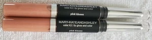 Lot of 2 Mary Kate and Ashley x2 Lip Gloss and Color Pink Kisses - Picture 1 of 2