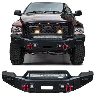 Vijay New Front Bumper W/LED Lights&D-rings For 2003-2005 Dodge Ram 2500/3500 Foto 1 de 4