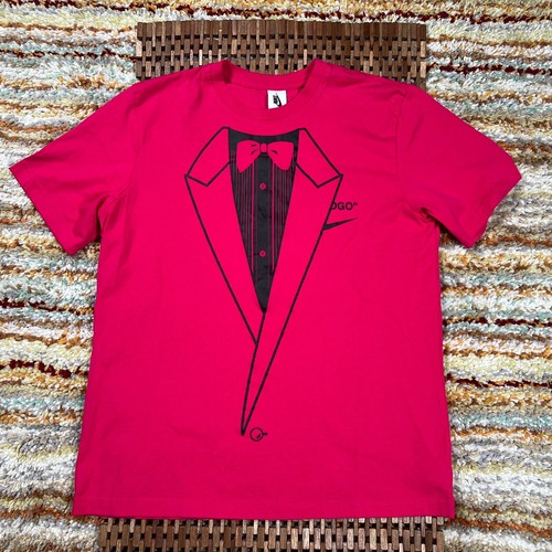 OFF WHITE T shirt maglietta Nike Labs x Off White Zoom Fly stampa grafica rosa uomo taglia large