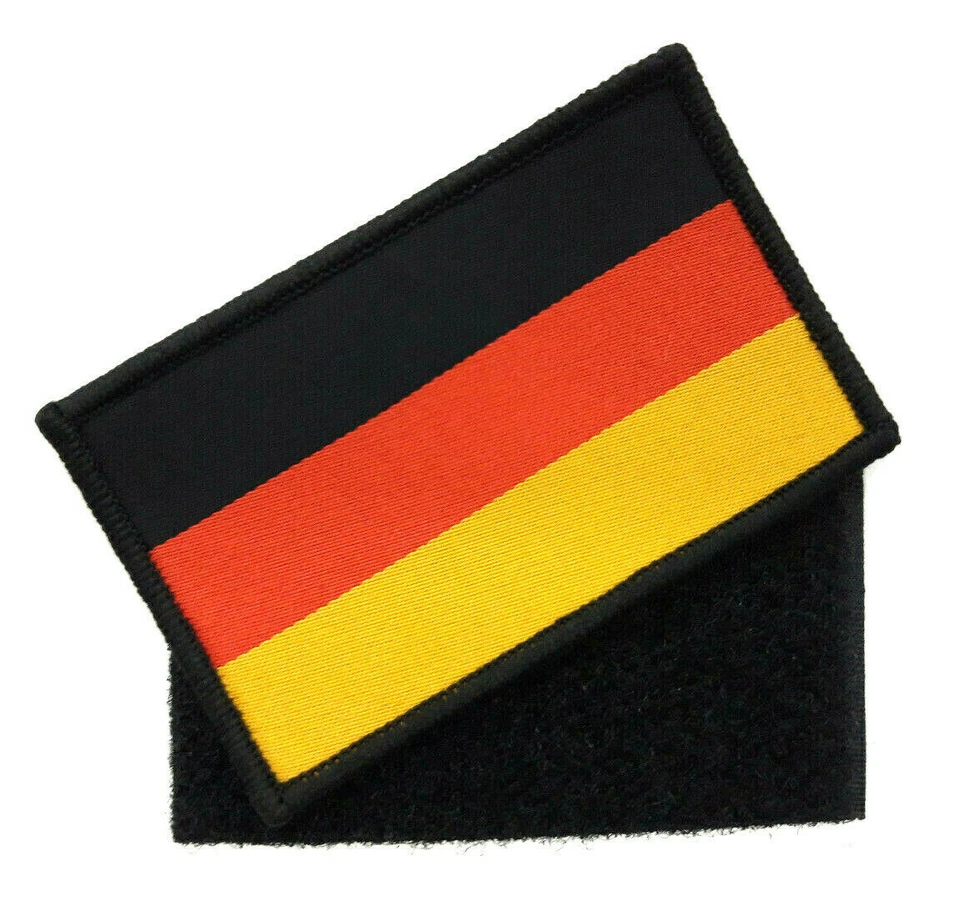 2 x Deutschland Patch mit Klettverschluss Fahne Flagge Deutschland Aufnäher - Bild 1 von 3