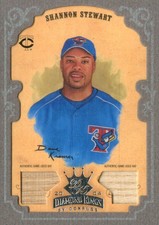 2004 Diamond Kings DK Materials Framed Silver #52 Shannon Stewart Bat-Bat /50