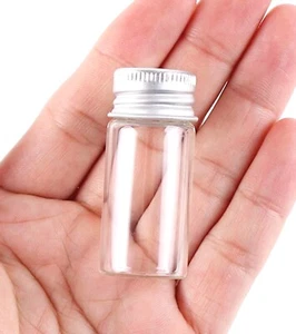 1 Glass Bottle Clear Jar Cylinder Potion Apothecary 1 Vial 2" 10ml Wishing - Picture 1 of 1