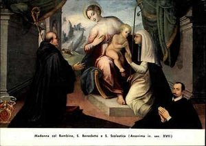 RELIGION Motiv-Postkarte Madonna col Bambino S. Benedetto Norcia Basilica Kirche - Picture 1 of 2