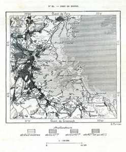 Boston Harbor, Massachusetts....Antique Map, Plan..1892 - Picture 1 of 1
