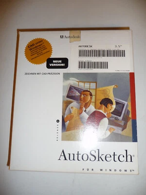 Autodesk Autosketch CAD für Windows Orginal Software 3,5" Disketten 1994 - Bild 1 von 4