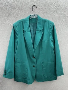 Markenloser Damen Blazer Größe unbekannt grün zwei Knöpfe - Bild 1 von 10