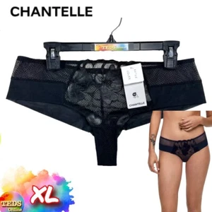 NWT Chantelle Women's XL Fleurs Signature Revealing Shorty Black C12Q40 $58 - Picture 1 of 10