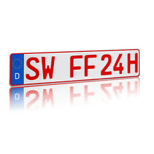 1 KFZ H-Kennzeichen Rot | 520x110mm | Nummernschilder | Autokennzeichen DHL
