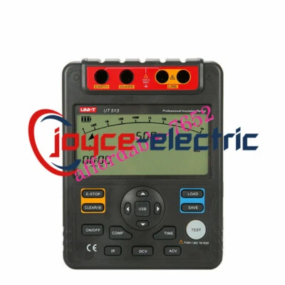 NUEVO UNI-T UT513 Probadores de Resistencia de Aislamiento Megohmímetro Voltímetro Rango Automático Foto 1 de 4