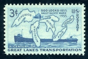 US Stamp #1069 Great Lakes Transport 3c - PSE Cert - SUP 98 - MNH - SMQ $70.00 - Picture 1 of 2