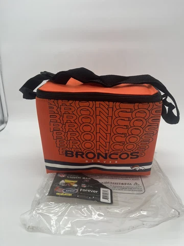 NFL Denver Broncos insulated Team Lunch Bag/6pack cooler Brand New Cover