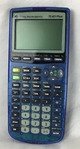Calculadora gráfica Texas Instruments TI 83 Plus azul claro sin cubierta - Funciona - Imagen 1 de 13