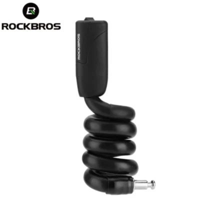 ROCKBROS Bicycle Lock Spiral Steel Cable Lock Portable Safety Anti-theft Padlock - Image 1 of 4