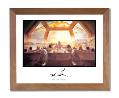 UNLIMITED POTENTIAL LLC Salvador Dali Last Supper Wall Picture Honey Framed Art Print