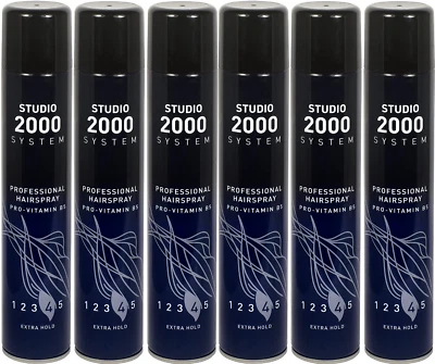 Studio 2000 Professional Hairspray Extra Hold 300ml x 6