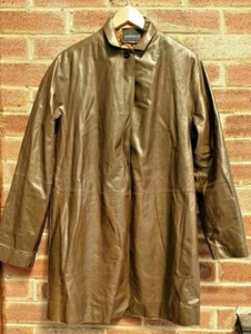Variance Women's Green 100% Cuir Soft Leather Jacket Coat Size M - Picture 1 of 12