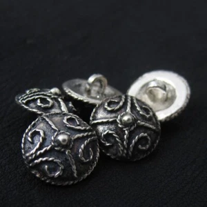 925 Silver Medieval Anglo-Saxon Buttons. Historical Reenactment. - Picture 1 of 2