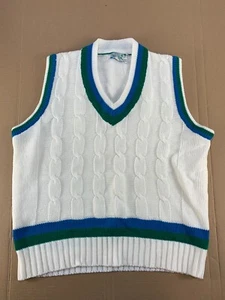Rare Vintage Tom Gorman 50s 60s Tennis Trail Sweater Vest Shirt Cable Knit Mod - Picture 1 of 9
