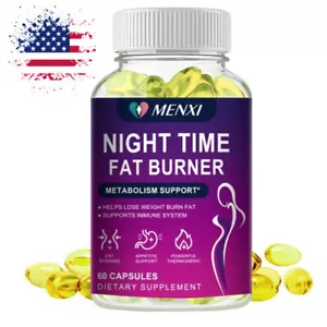 Night Time Fat Burner Supplement - Weight Loss Appetite Suppressant Detox 60 Cap - Picture 1 of 8
