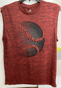 Tek Gear Baseball Graphic Front Tank Top Gr. XL rot schwarz Hard Ball Polyester - Bild 1 von 13