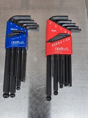 Eklind Metric & Standard SAE Allen Wrench Combo Set Ball Hex L-Key 13222 - Image 1 of 4