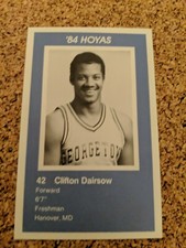1983-84 Coca-Cola Georgetown Hoyas Kids & Cops Police Clifton Dairsow