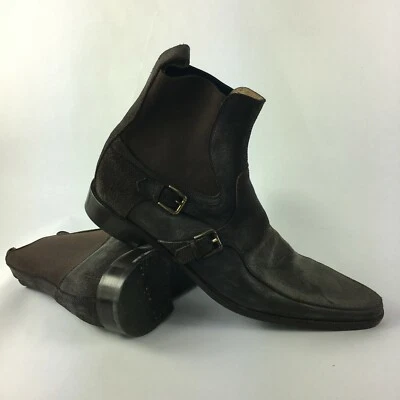 Zapatos marrones genuinos Dolce Gabbana elegantes estilo Chelsea para hombre talla 9 1/2 Foto 1 de 4