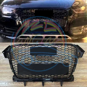 🆗 Black Front Bumper Grille Refit Middle Upper For Audi A4 Allroad 2013-2016 - Picture 1 of 5