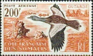 FRENCH SOMALI COAST-1960- BUSTARDS-VF** - Foto 1 di 1