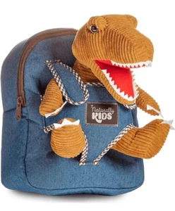 Naturally KIDS Backpack With Dinosaur Toy For Boys Small T-Rex NEW - Picture 1 of 6