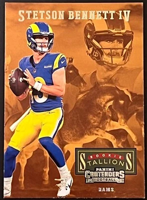 Stetson Bennett 2023 Panini Contenders Rookie Stallions, Rams, Georgia Bulldogs - Image 1 of 2