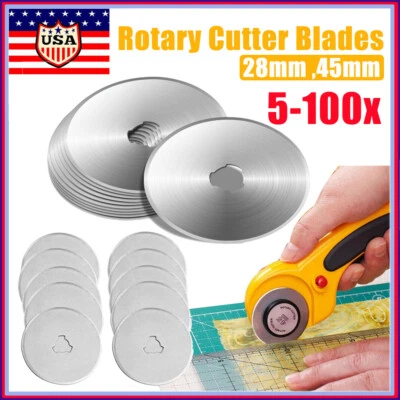 Rotary Cutter Spare Blades 28mm & 45mm Leather Quilters Sewing Patchwork Fabric - Image 1 of 4