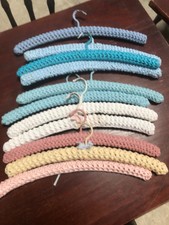11 Appendi Cappotto Imbottito Vintage In Legno/Lavorato a Maglia