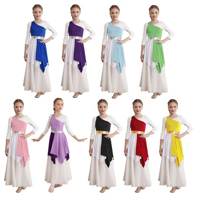 UK Girls Praise Lyrical Dance Dress Liturgical Worship Costume Tunic Dancewear