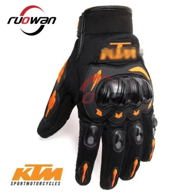 Motorcycle Riding Gloves Anti-Slip Racing For KTM Orange 100% Gloves - image 1 of 4