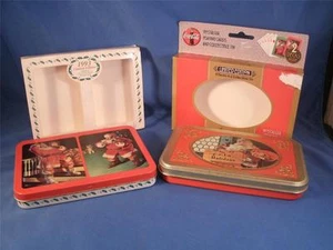 Tarjetas de juego de Navidad de Santa Cola Nostalgia 2 barajas en cada lata 1993 1998 - Imagen 1 de 1