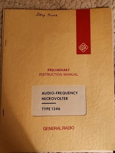 General Radio Company Audio Frequency Microvolter Type 1346 Instruction Manual - Picture 1 of 5