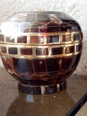 Ancien Pommeau canne écaille - Photo 1/4