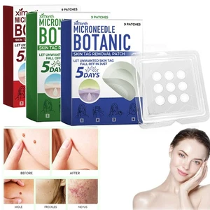 1/2/3 Box MICRONEEDLE BOTANIC Skin Tag & Acne Patch Skin Tag Remover Patches - Picture 1 of 28