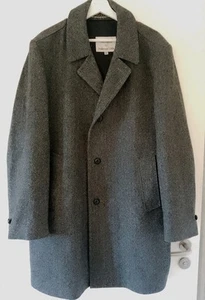 Herren Fischgrätmuster grau Wolle Auto Mantel Sheppard Anderson & Little USA Größe 44L - Bild 1 von 9