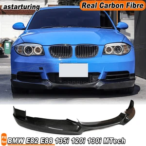 Real Carbon Front Lip Spoiler for BMW E82 E88 135i 120i 130i MTech Bumper 08-13 - Picture 1 of 8