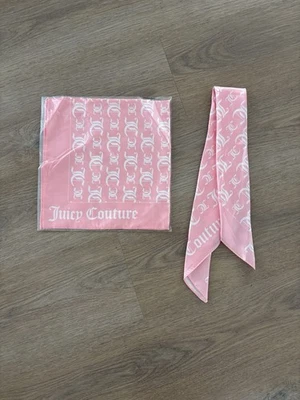 Juicy Couture Pink Satin Bandana Handkerchief - Image 1 of 4