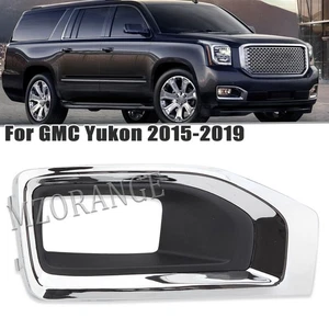 Right Front Fog Light Lamp Cover Bezel Chrome Trim For GMC Yukon 2015-2020 - Picture 1 of 10
