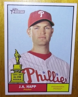2010 Topps Heritage - J.A. Happ #77 With Insert - Image 1 of 2