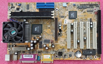 Placa madre VT8605, CPU Celeron 1,1 GHz, 128 MB RAM AGP ISA retro juegos #ME8D Foto 1 de 4
