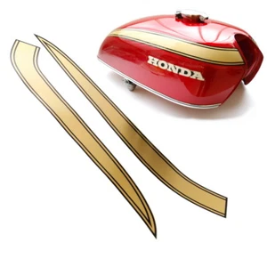 Honda CB 750 Four K1 Zierstreifen Tank Tankdekor Aufkleber Gold Tank Decals  - Bild 1 von 1