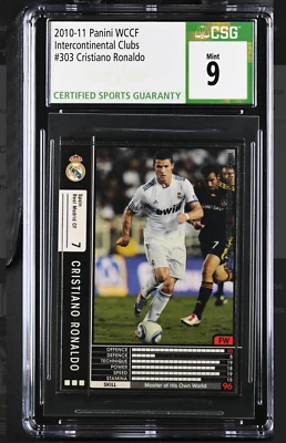 2009-10 Panini WCCF Intercon Clubs 303 Cristiano Ronaldo CSG Grade 9 - Image 1 of 2
