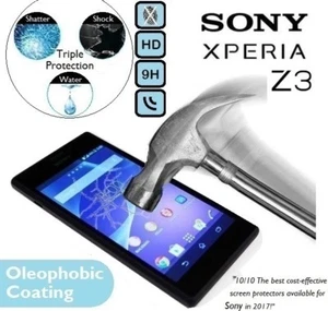 100% Genuine Tempered Glass Screen Protector 9H (D6603 D6653) For Sony Xperia Z3 - Picture 1 of 2