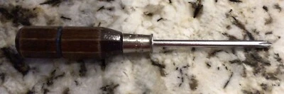 Vintage PROTO 9782 Wooden Handle Phillips Screwdriver Blue Line - Image 1 of 3